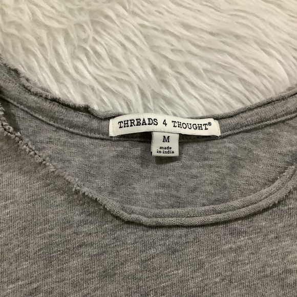 Threads 4 thought gray distressed t shirt - Picture 3 of 5